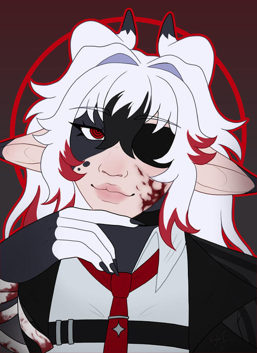 Flat colour bust