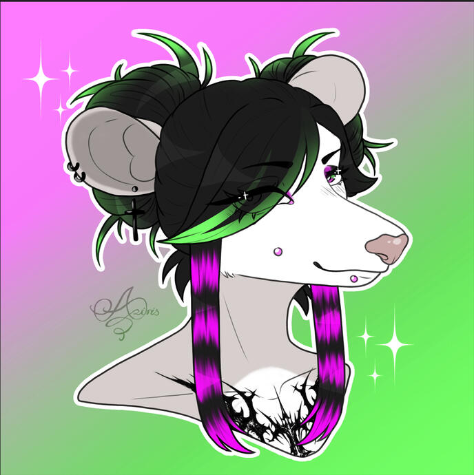 Flat colour bust