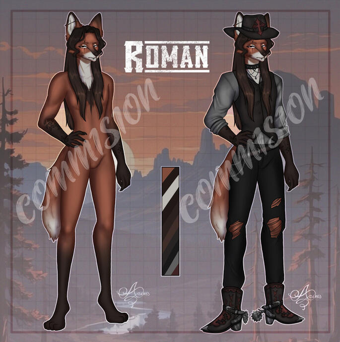 Full render reference sheet